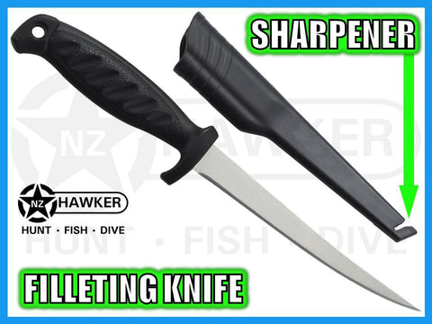 FILLETING KNIFE FLEXIBLE STAINLESS & SHARPENER 02