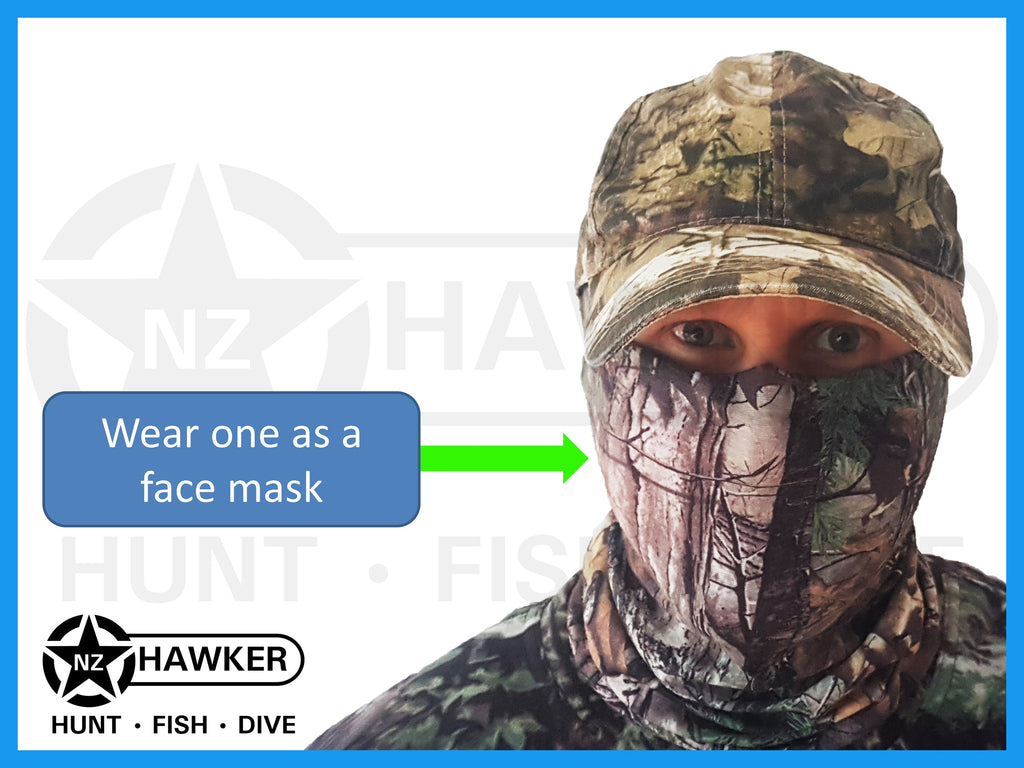 Hawker Supplies Ltd NZ - 1x CAMO Face Mask Hunting Neck Gaiter