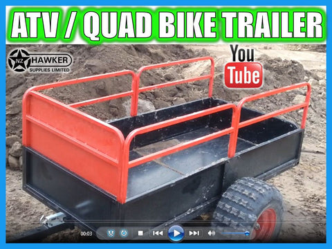 ATV / QUAD BIKE OFFROAD TRAILER - TIPPING & SWIVELLING STEEL PANEL BED #02