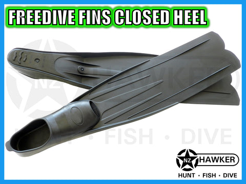 FREEDIVE FINS - CLOSED HEEL - SIZE: 12-13   NEW! #04