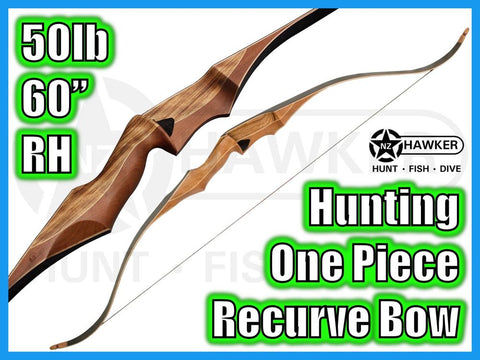 HUNTING ONE-PIECE RECURVE BOW 60" 50lb RH - DOC LEGAL #09