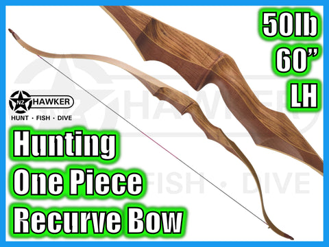 HUNTING ONE-PIECE RECURVE BOW 60" 50lb LH - DOC LEGAL #47