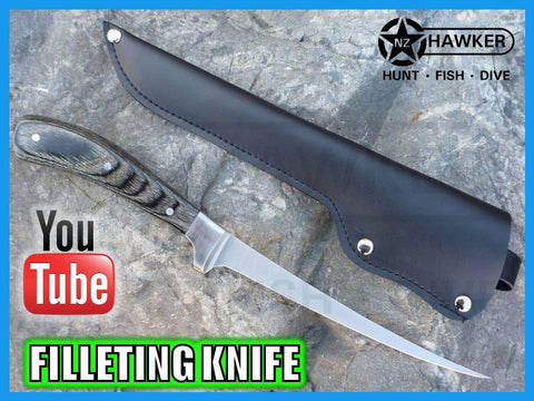 FILLETING KNIFE FLEXIBLE STAINLESS & WOOD 01