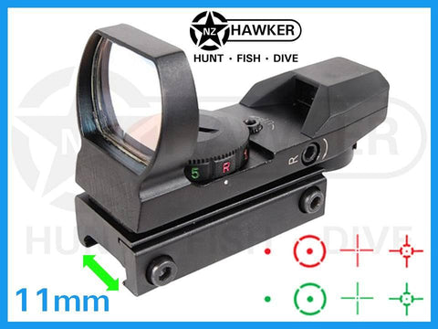 RED & GREEN DOT 4 RETICLE SIGHT!!! 11mm RAIL!!!