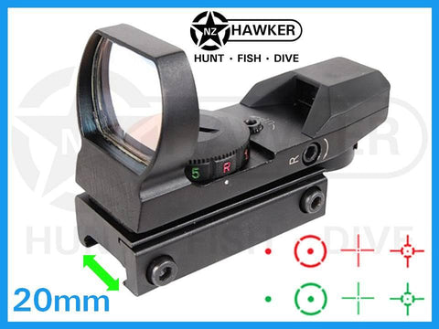 RED & GREEN DOT 4 RETICLE SIGHT!!! 20mm RAIL!!!